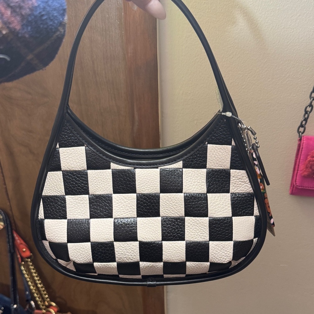 NWT Coachtopia Checkered Black and White Ergo Bag